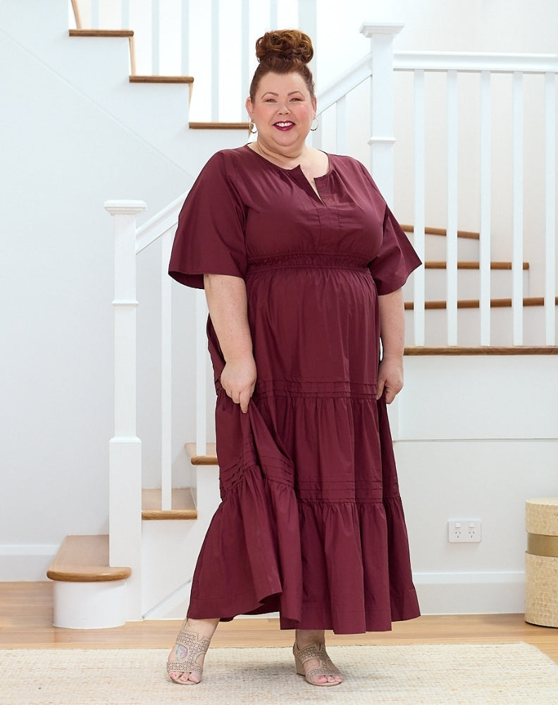 Teddie Maxi Dress - Wine