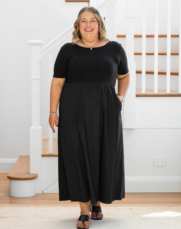 Melissa Midi Dress - Black