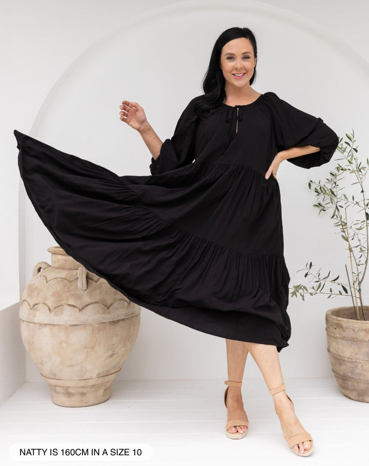 Jackson Midi Dress - Black