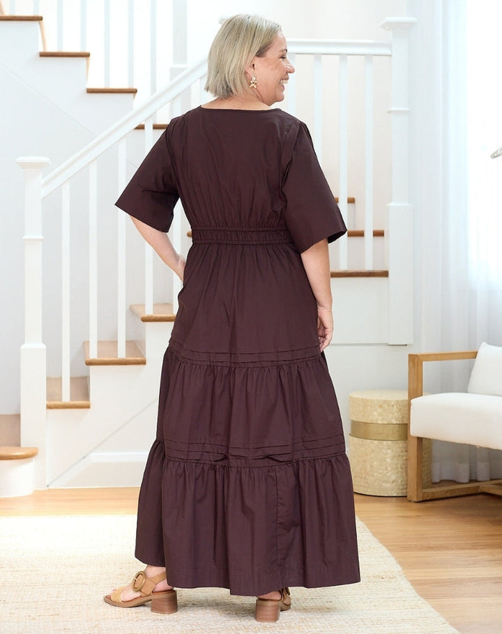 Teddie Maxi Dress - Chocolate