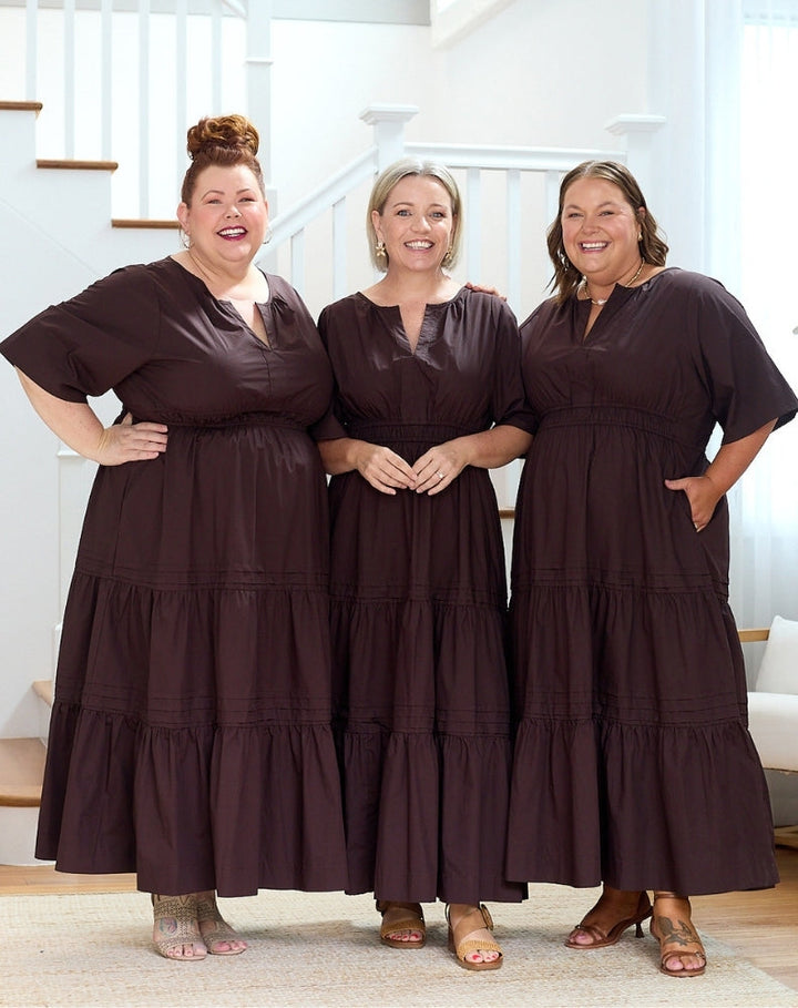 Teddie Maxi Dress - Chocolate