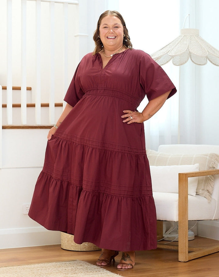 Teddie Maxi Dress - Wine