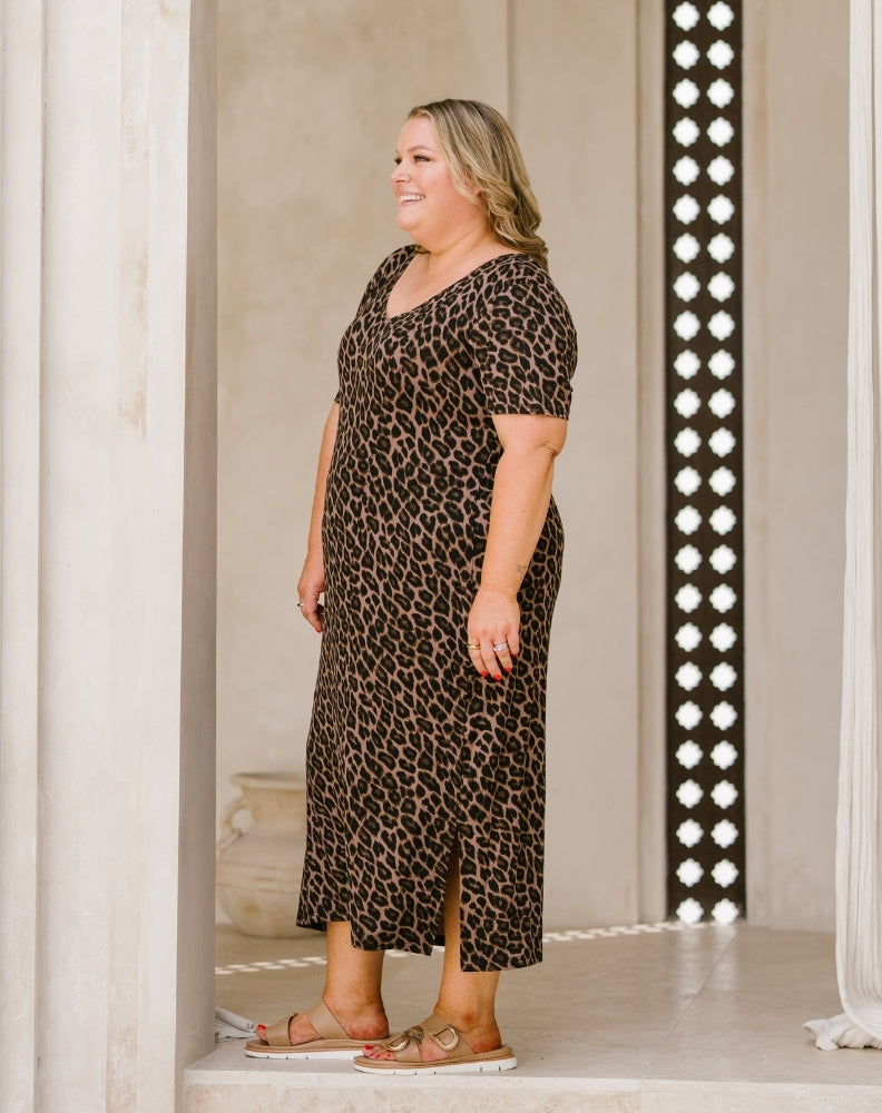 Harper Slip Dress - Leopard