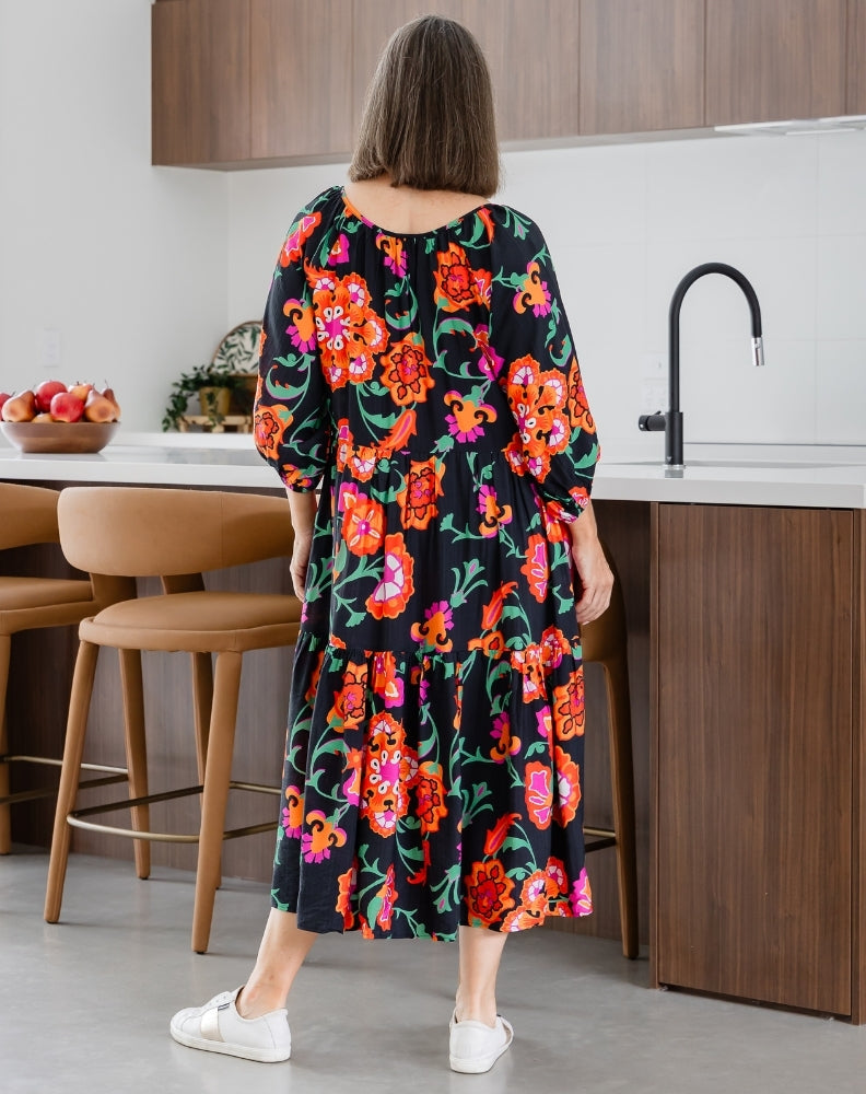 Jamie Dress - Sunset Garden