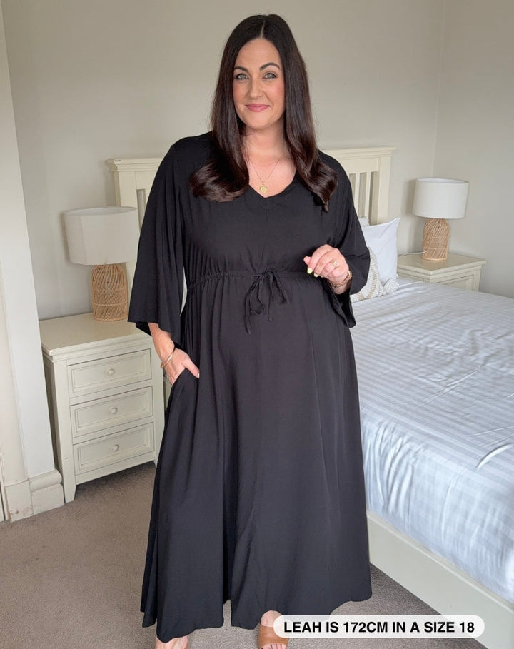 Zoe Dress With Pockets - Black
