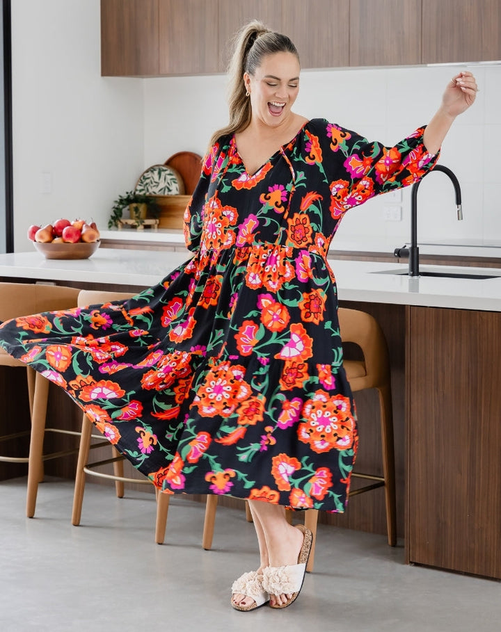 Jamie Dress - Sunset Garden