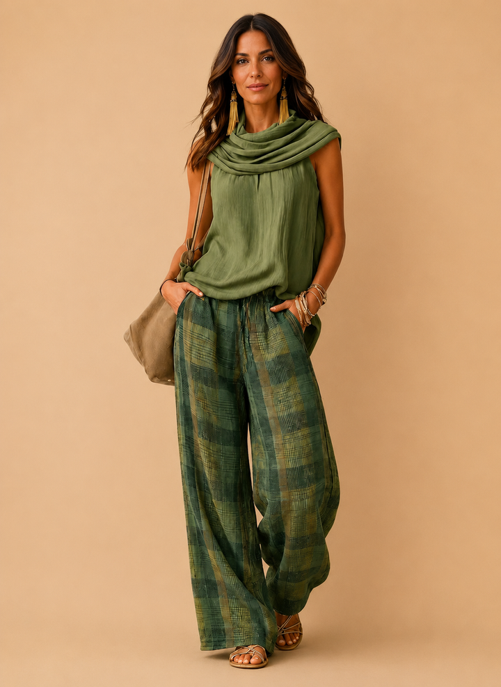 Olive Breeze Two - Piece Lounge Set