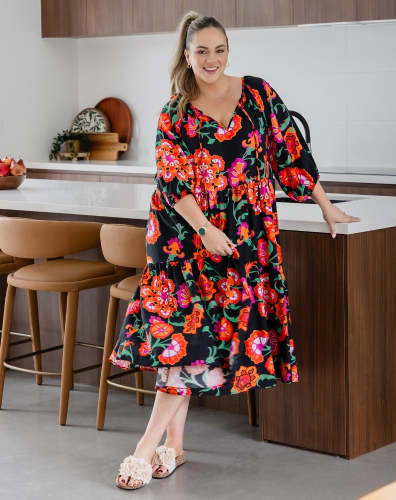 Jamie Dress - Sunset Garden