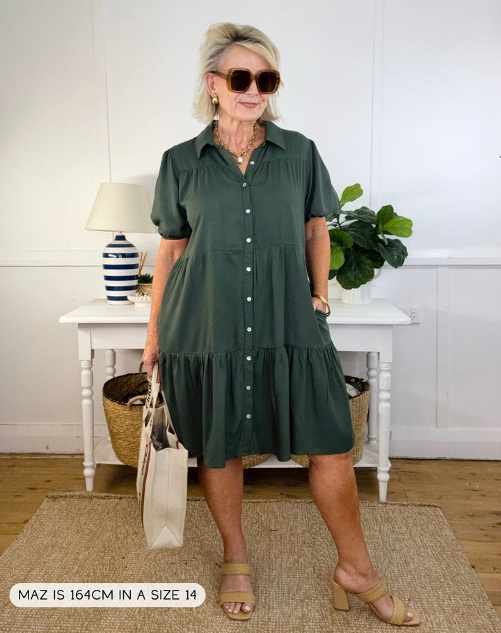 Taylor Shirt Dress - Khaki