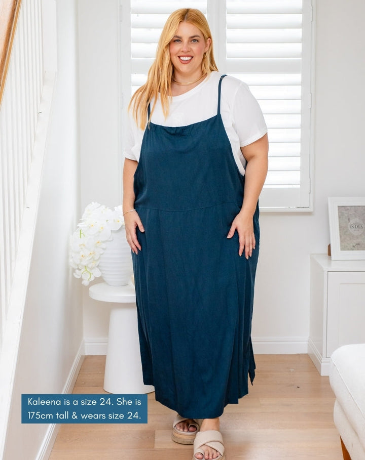 Apron Dress -Teal