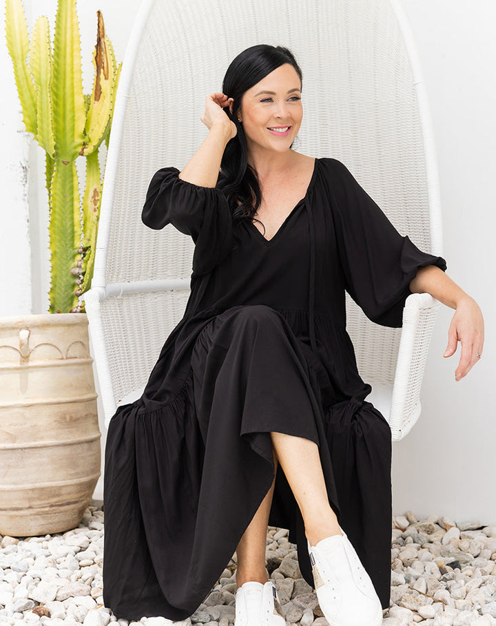 Jackson Midi Dress - Black