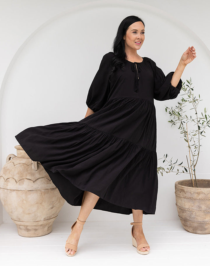 Jackson Midi Dress - Black