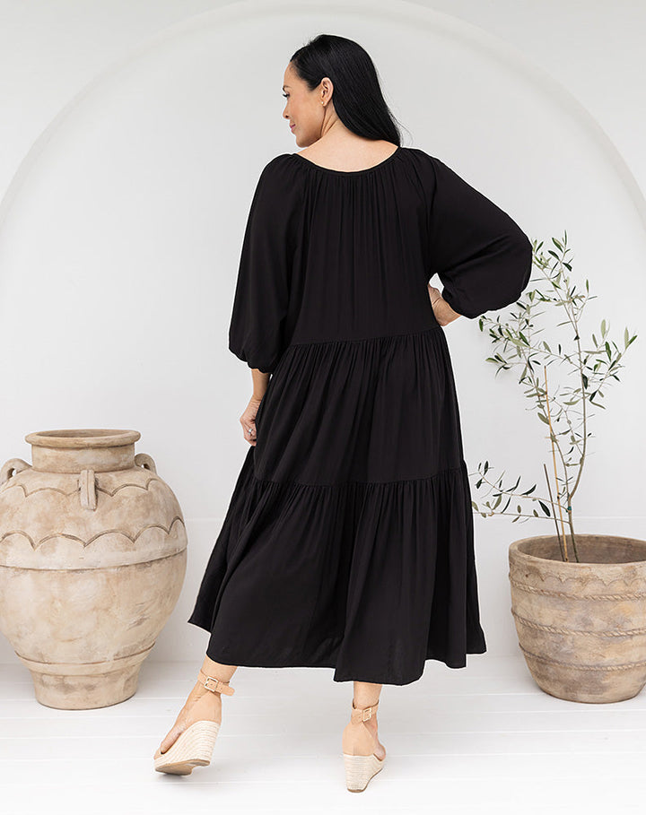 Jackson Midi Dress - Black