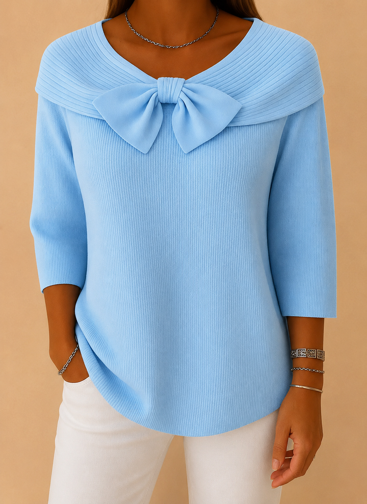 Remi™ Elegant Knitted Bow Top