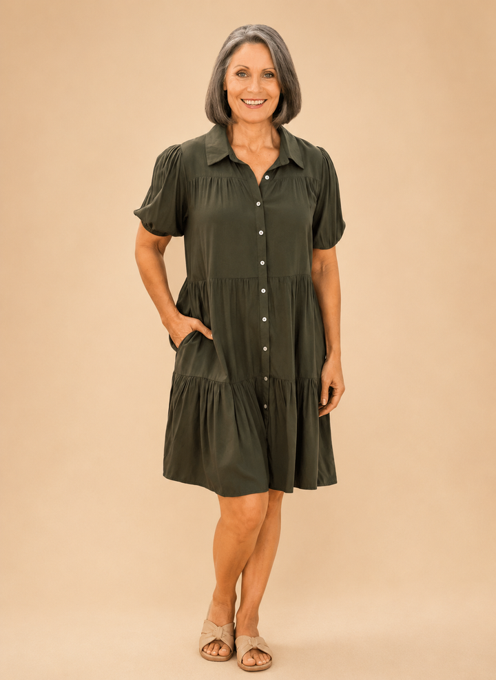 Taylor Shirt Dress - Khaki