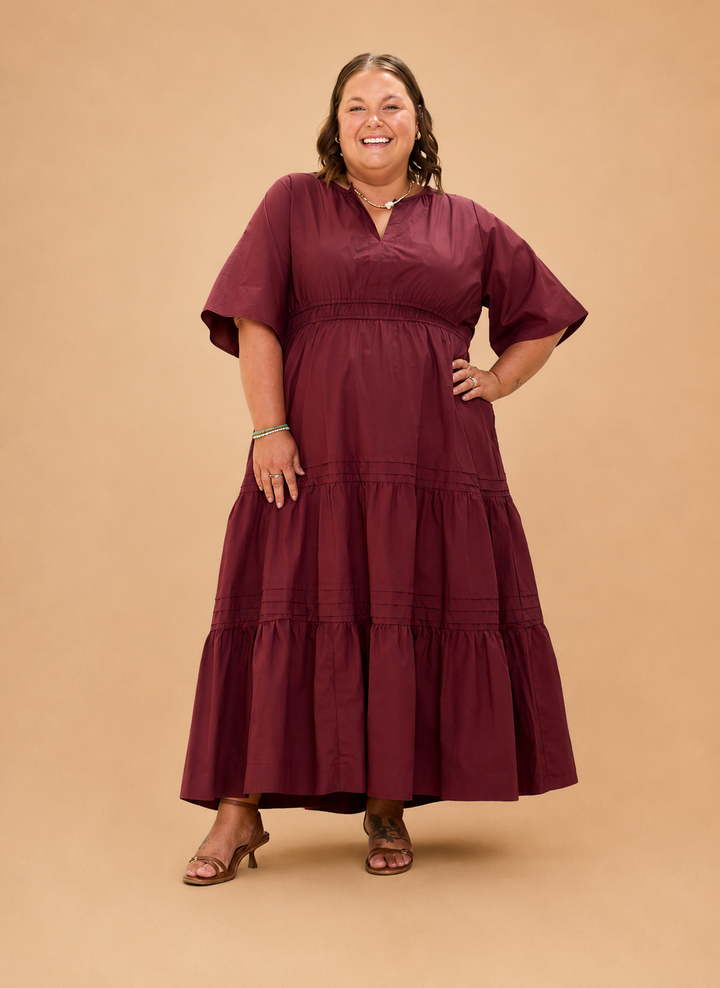 Teddie Maxi Dress - Wine