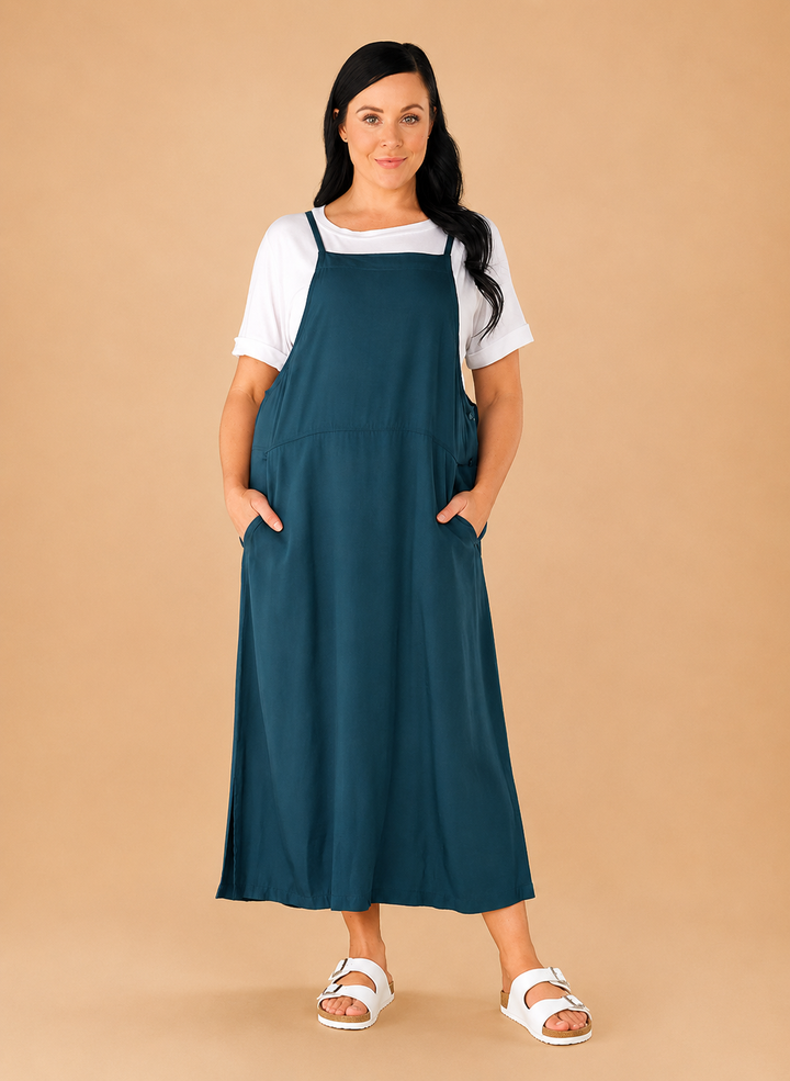 Apron Dress -Teal
