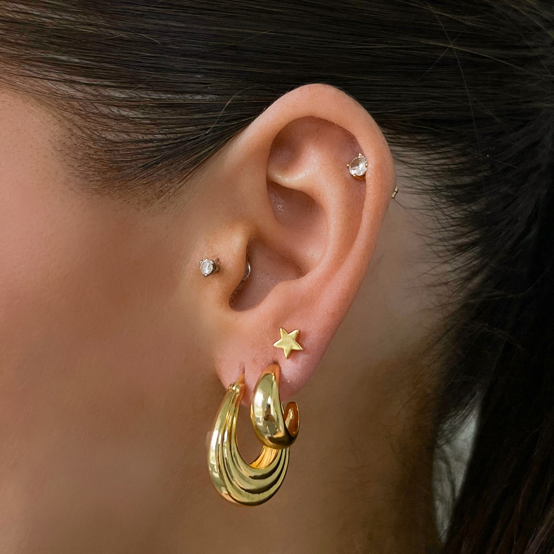 Round Hoop Earrings
