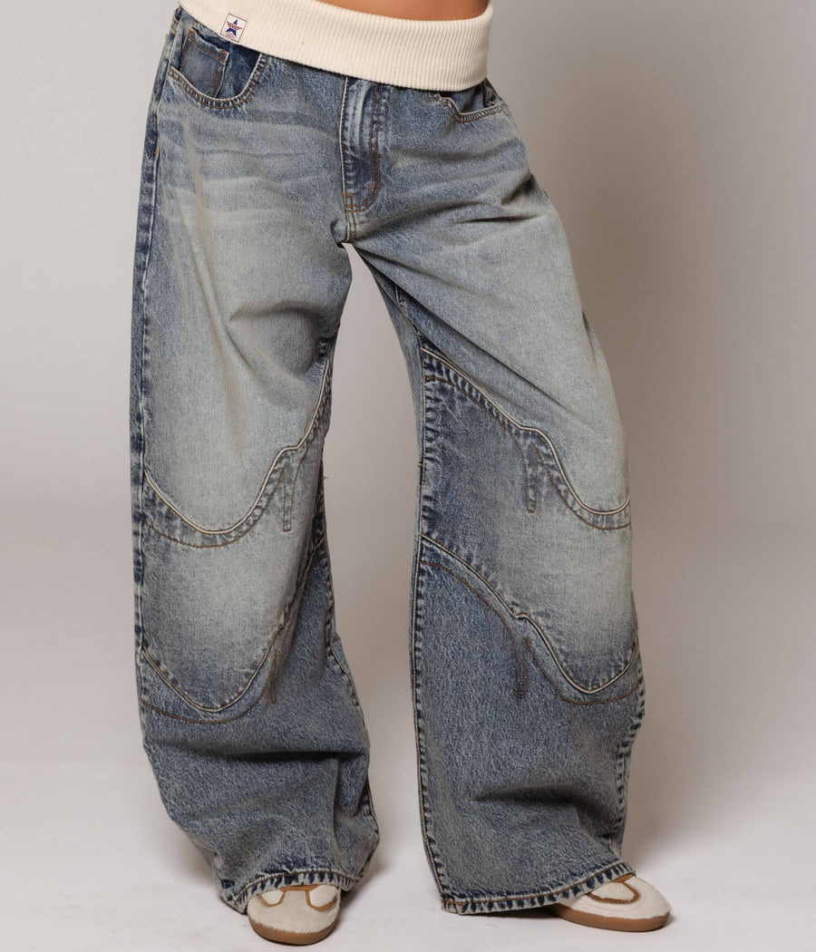 Fold-Over Jeans