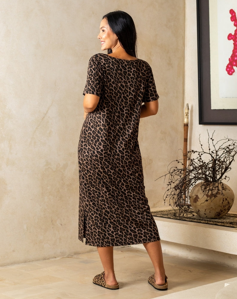 Harper Slip Dress - Leopard