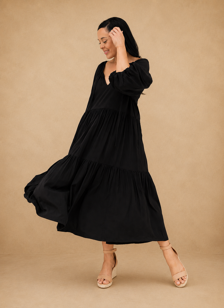 Jackson Midi Dress - Black