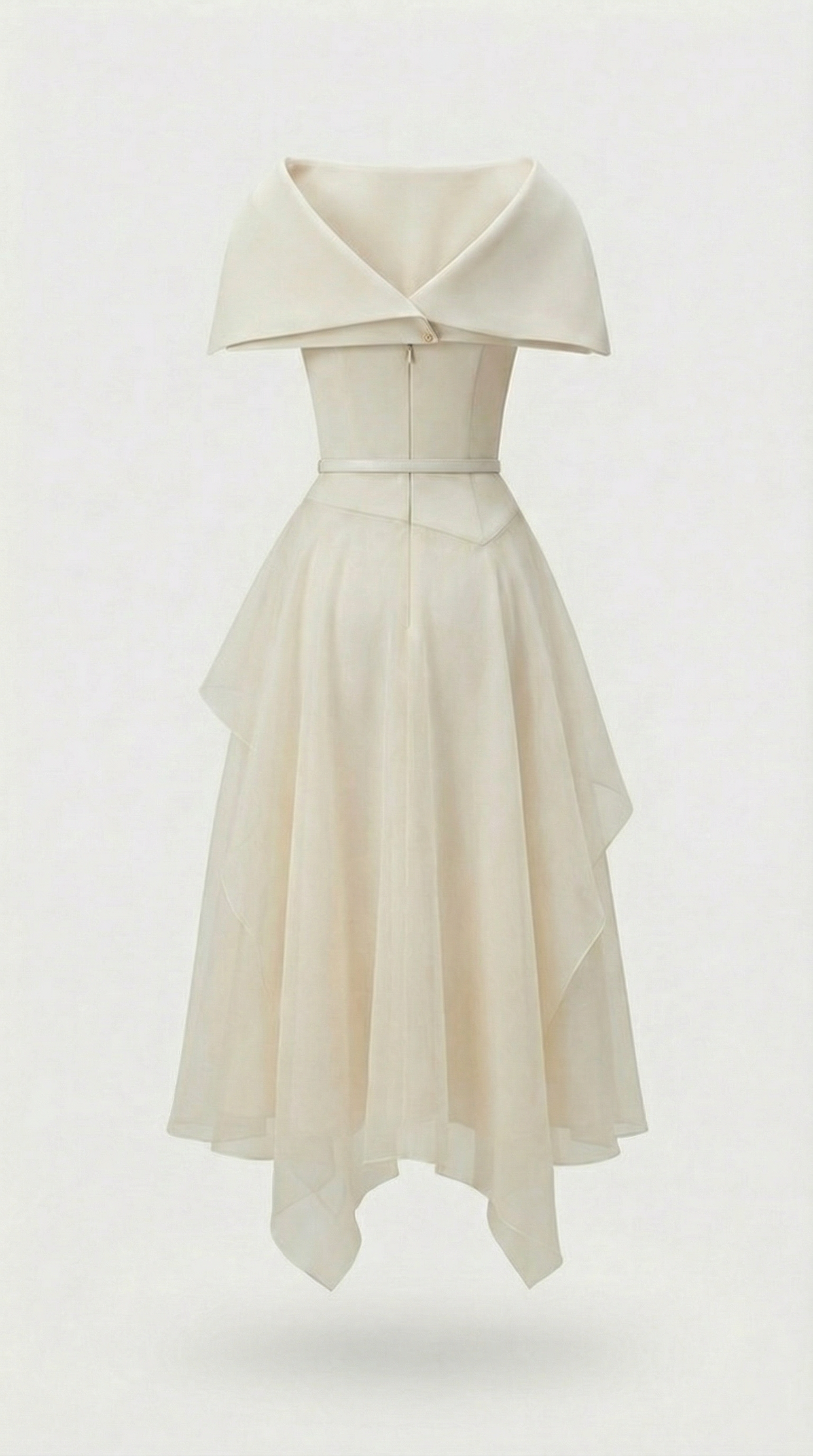 Kora - Backless Gauze Cloak Dress