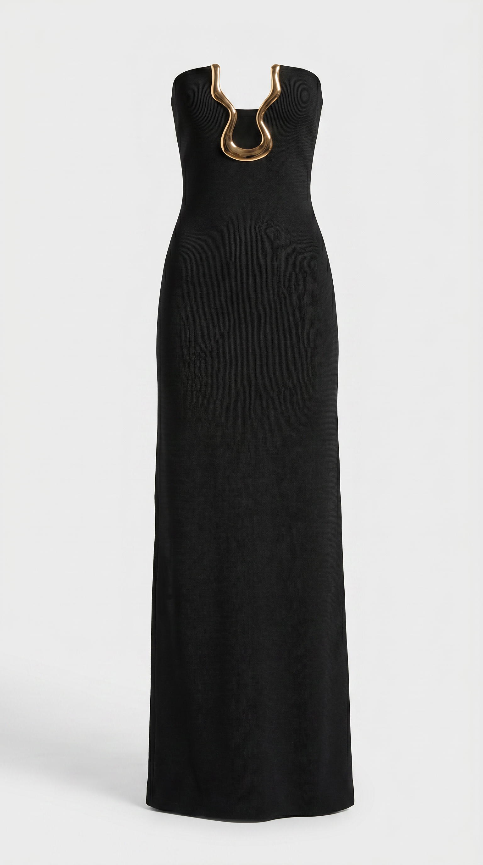 Soleil - Sculptural Gold-U Strapless Maxi Dress