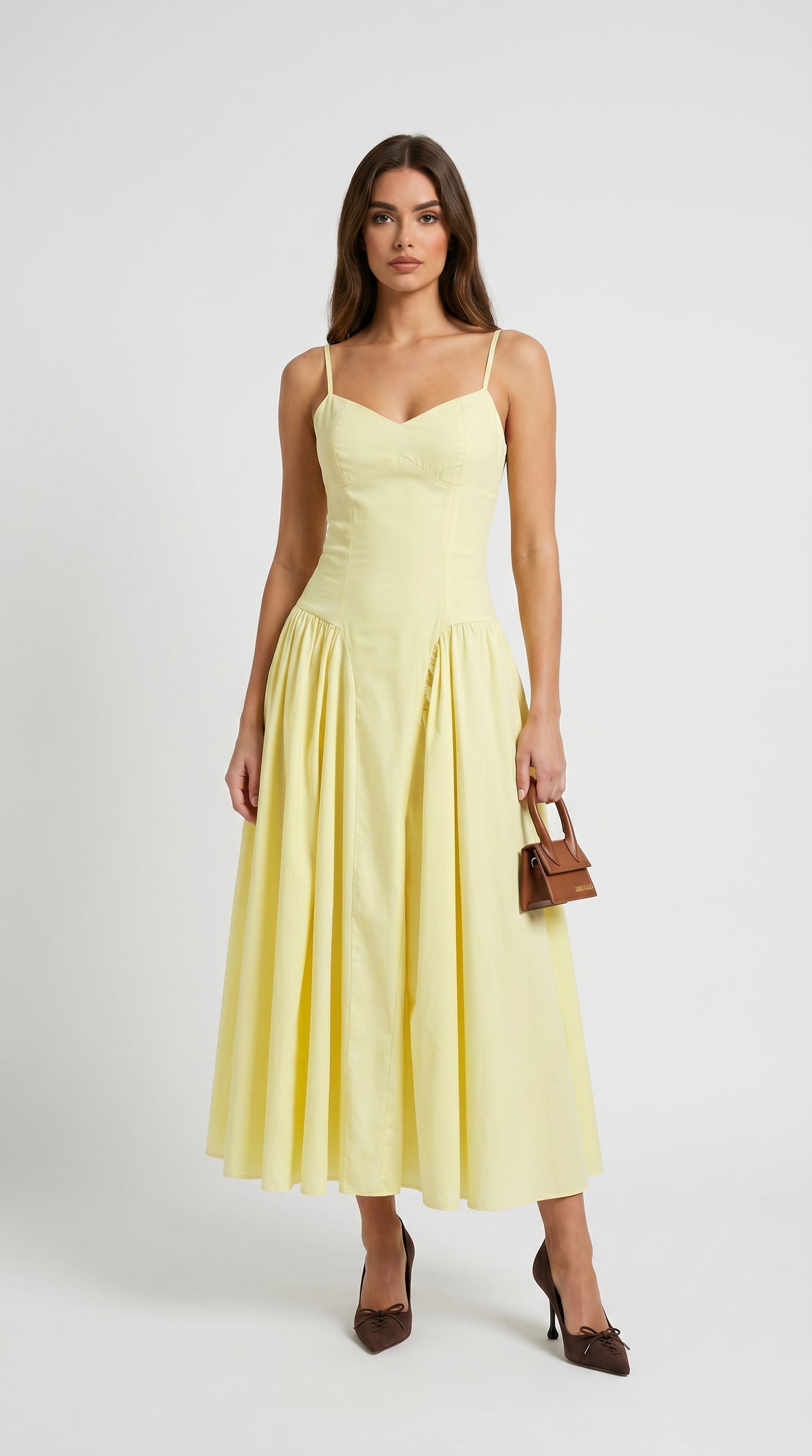 Tesa - Bodice Pleated Midi Dress
