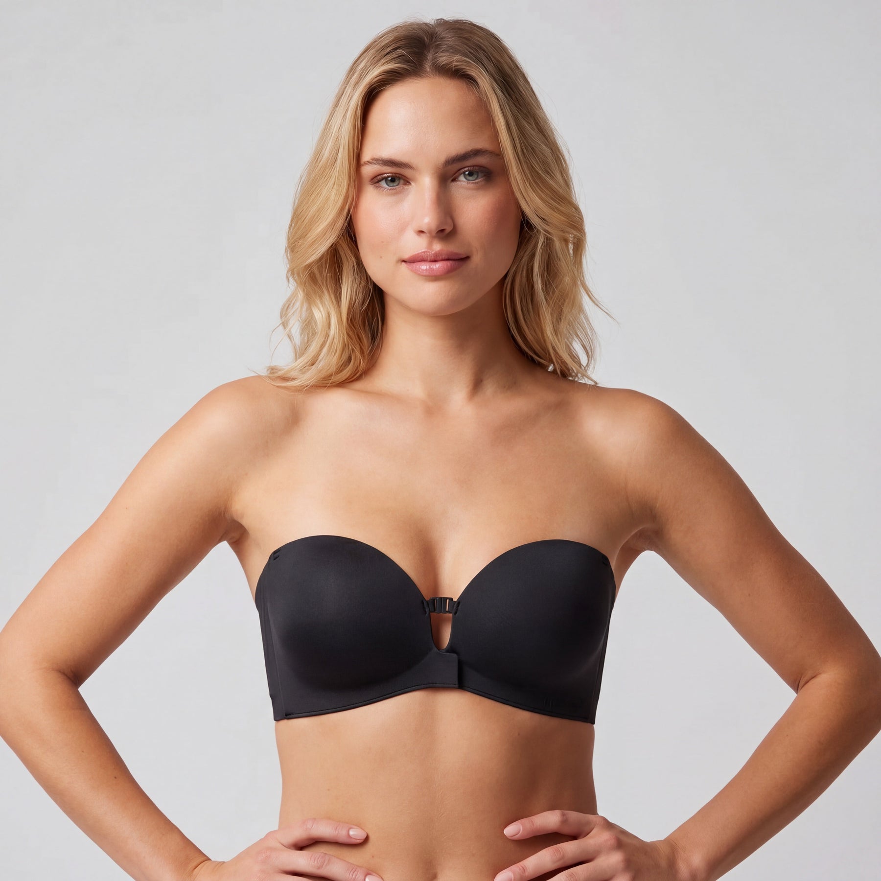 ComfyGrip Strapless Front Closure Bra