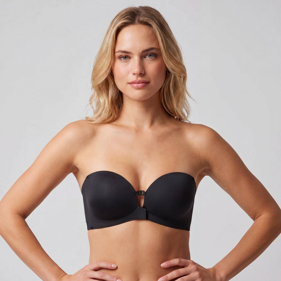 ComfyGrip Strapless Front Closure Bra