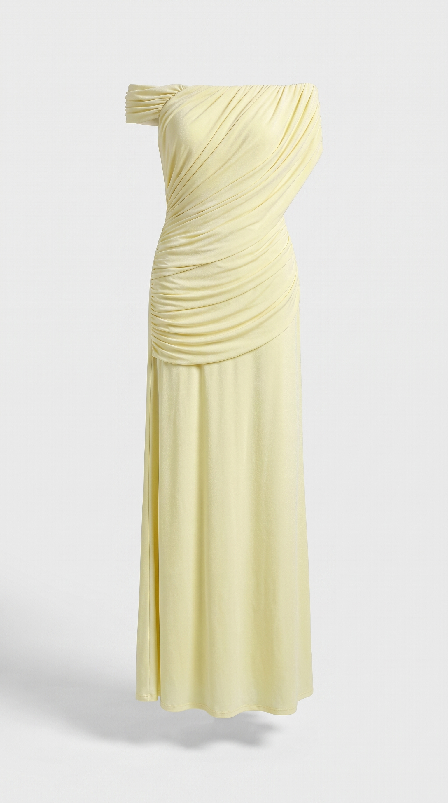 Roca - Off-the-Shoulder Draped Velvet Maxi Gown