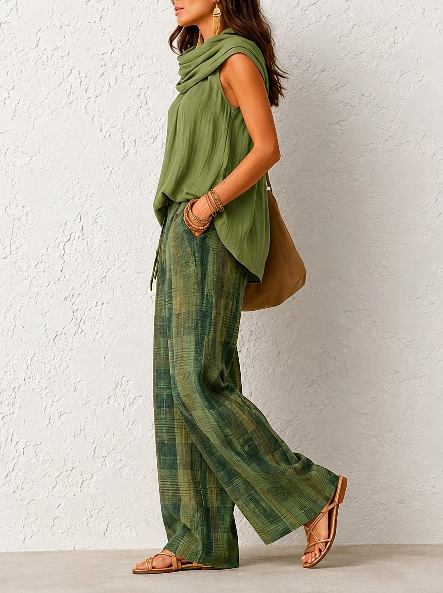 Olive Breeze Two - Piece Lounge Set